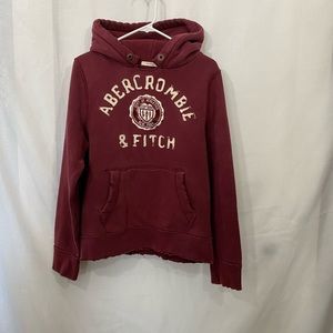 Abercrombie and Fitch maroon muscle  hoodie